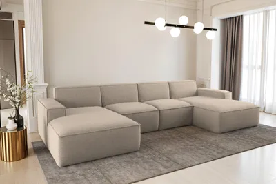 Produktbild von Kaiser Möbel Ecksofa U-Form Siena mit Stoff Artico Beige