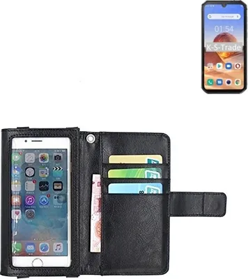 Produktbild von K-S-Trade Handy Hülle Schutz Hülle Kompatibel mit Blackview BV9900E Case mit Displayschutz / Schutzfolie Flip Cover Wallet case Etui Hülle schwarz