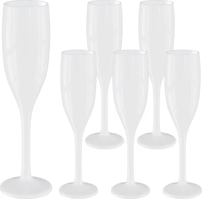 Produktbild von 6 Stück WELLGRO 150ml Sektgläser aus Kunststoff