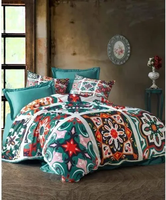 Produktbild von L'Essentiel Linge de Maison, 477, King-Size-Bettbezug-Set (FR), Grün, 100 % POLYESTER-MICROSATIN, 240 x 220 cm