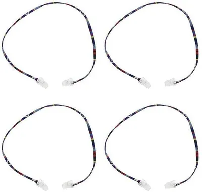 Image de Porte-serviettes avec cordon, bleu foncé, 45 cm, lot de 4
