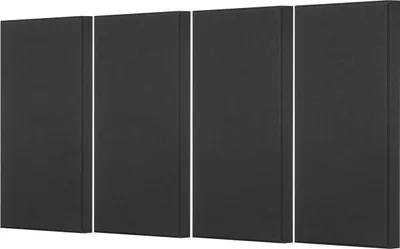Immagine prodotto di 4 pannelli acustici da parete, spessore 5 cm, 60 x 30 cm, autoadesivi, neri