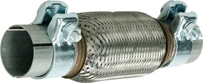 Obrázok produktu pre ECD Nemecko Univerzálna ohybná rúrka s 2 svorkami, 50x150 mm, z nehrdzavejúcej ocele, blokovanie, montáž bez zvárania, ohybná rúrka, ohybné kusové vlnité potrubie Y-trubka výfukového systému