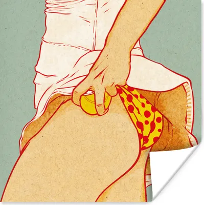 Produktbild von MuchoWow® Poster Vintage - Tennis - Unterwäsche 30x30 cm - Wandposter - Printing