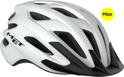 Produktbild von MET Fahrradhelm Crossover Mips , Weiß matt, M