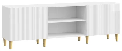 Zdjęcie produktu dla Szafka pod telewizor Biały wysoki połysk 150 x 31 x 50 cm