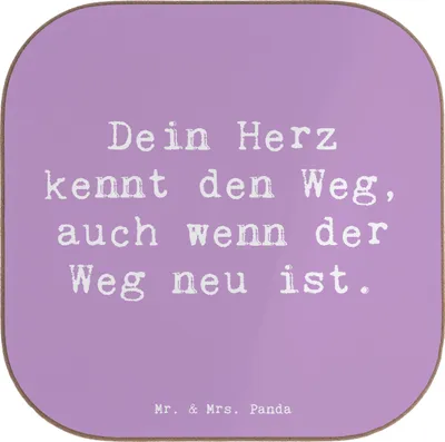 Produktbild von Mr. & Mrs. Panda Untersetzer Tasse Spruch Trennung von den Eltern - Lavendeltraum - Geschenk, Getränkeuntersetzer, Gläser, Coaster, Lebensfreude, Tassenuntersetzer, Trost