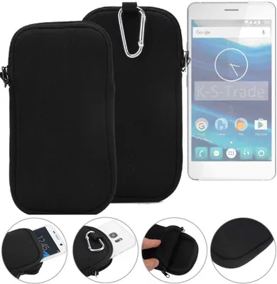 Produktbild von K-S-Trade Neopren-Hülle Handyhülle kompatibel mit Qilive Q5 Schutzhülle Neoprenhülle Sleeve Schutz-Hülle Gürtel Tasche Case Holster Handytasche