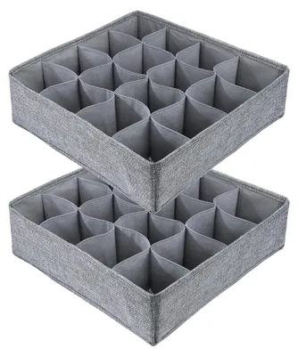 Image de Organisateur de tiroir pour sous-vêtements avec 16 compartiments (lot de 2)