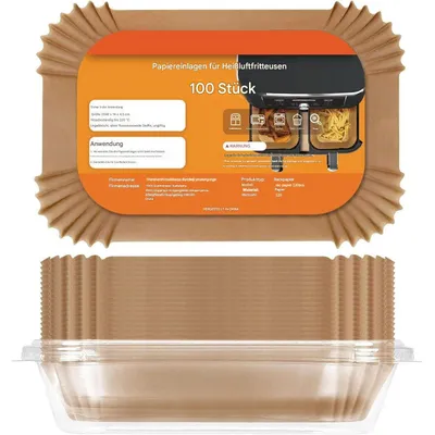 Produktbild von Backpapier für Ninja Heißluftfritteuse Zubehör Airfryer AF300&400EU 100 Stück wasser- und ölabweisend, BPA-Frei, hitzebeständig, umweltfreundlich