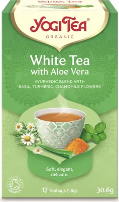 Produktbild von WEISSER TEE MIT ALOE VERA (BIO) (17 x 1,8 g) 30,6 g – YOGI TEA