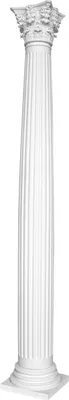 Produktbild von Säule | rund | kanneliert | vorgrundierte Oberfläche | stoßfest | Klassisch | Barock | Dekosäule | Stuck | weiß | Polyurethan| N3220F Set 2 | 203 mm