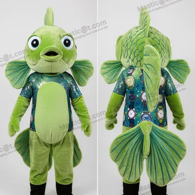 Produktbild von Limettengrüner MASTICOT Fließender Betta-Fisch-Maskottchen