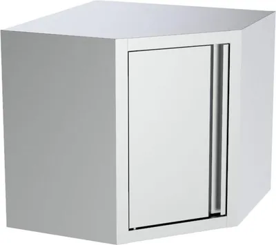 Produktbild von Combisteel Eck-Wandschrank mit 1 Flügeltüre aus Edelstahl 700/700x700x650mm