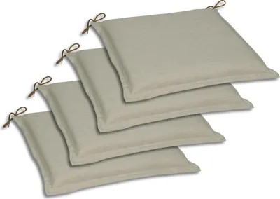 Produktbild von GO-DE Textil, Sitzkissen Sitzmöbel, 4er-Set, Farbe: beige, Maße ca.: 45 cm x 47 cm x 5 cm
