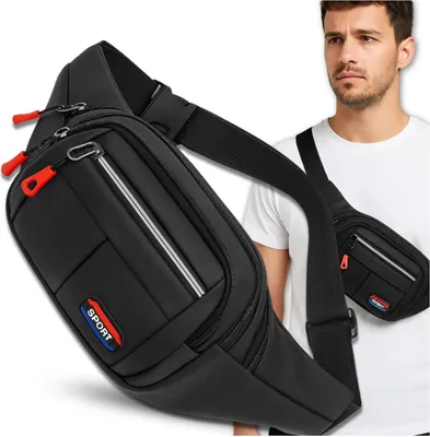 Immagine prodotto di EDIBAZZAR | Marsupio sportivo nero per uomo e donna