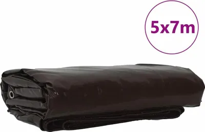 Obrázek produktu pro vidaXL Plachta 650g / m² Hnědá 5 x 7 m Plátno s PVC vrstvou