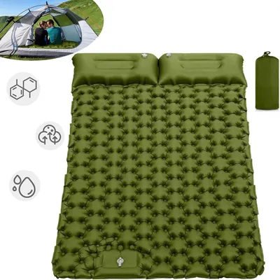 Produktbild von Ultraleichte Aufblasbare Isomatte mit Eingebauter Fußpumpe, Camping Luftmatratze für Rucksackreisen, Wandern und Zeltreisen