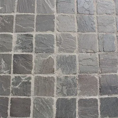 Productafbeelding van TB gres Metz 14 x 14 x 5/7 cm tuintegel Grijs genuanceerd 44 stenen per m2, prijs per 1m2 Gardenlux