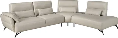 Immagine prodotto di Angel Cerdá divano chaise longue destro in pelle color sabbia 6213