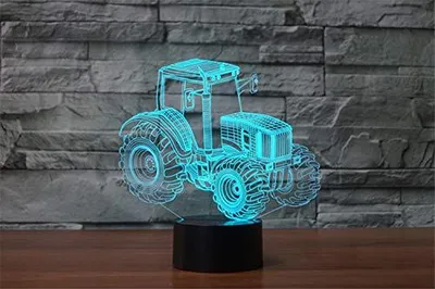 Obrázok produktu pre 3D iluzórna lampa Lichten, LED nočná lampička s 7 farbami a dotykovým ovládaním