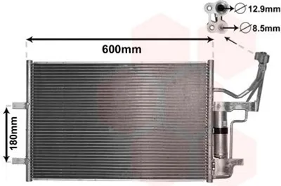 Produktbild von Van Wezel Klimakondensator + Trockner für Mazda 3 5 1,4 1,6 1,8 2,0 2,3 + CD Turbo