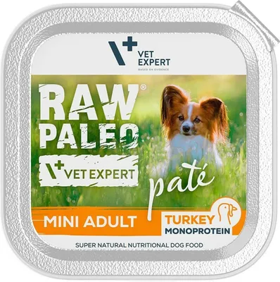 Produktbild von VetExpert Raw Paleo Putenpastete Mini Adult alu tray 150g