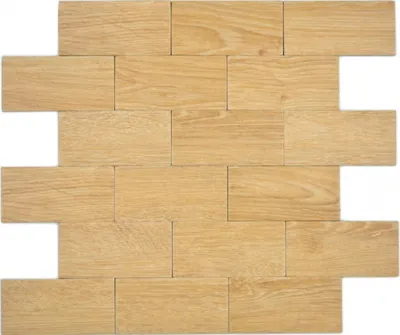 Produktbild von Mosaikfolie Wandverblender Selbstklebend Vinyl Holzoptik Buche Subway  Küchenrückwand Fliesenspiegel
