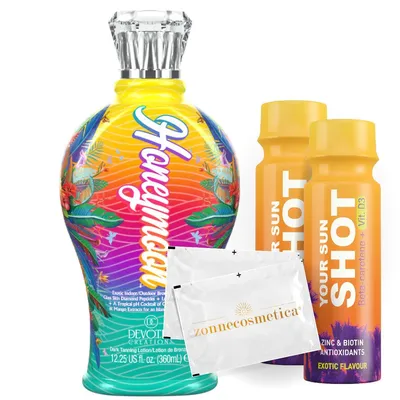 Produktbild von Devoted Creations - Honneymoon + 2 Your Sun Shots + 2 Erfrischungstücher