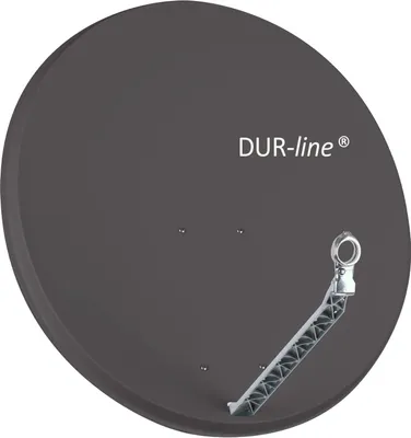 Produktbild von DUR-line Select 85/90 Sat Schüssel anthrazit – 90 cm Aluminium Satellitenschüssel, 39,7 dB Gewinn, Windlast 90 kg bei 150 km/h, multifeedfähig