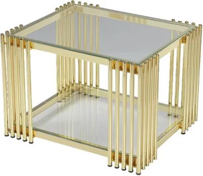 Produktbild von Luxus Couchtisch Design Metall Elegantes Möbel Wohnzimmer Couchtische Gold