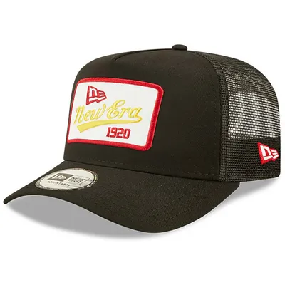 Zdjęcie produktu dla Czapka New Era Adjustable A-Frame Trucker Cap - BRAND PATCH czarna