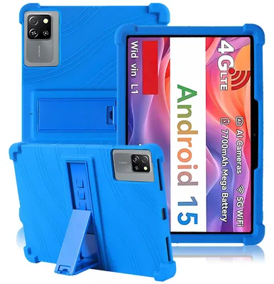 Produktbild von Tablet Hülle für Blackview Tab 60 Pro 10,1", Stoßfeste Weiches Silikon Schutzhülle mit Standfunktion Blau