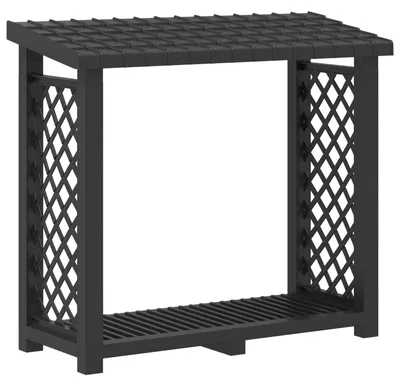 Immagine prodotto di vidaXL Scaffale per legna da ardere antracite 114 x 46 x 101 cm PP