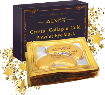 Produktbild von Augenpads Crystal Collagen Gold Anti-Aging Anti-Falten Feuchtigkeitsmaske in 10 Paar Box