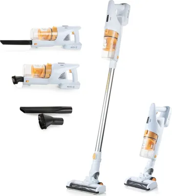 Image de PRIMO PR500SV Aspirateur Balai 3-en-1 - Sans Fil - 18,5V - Blanc/Pêche