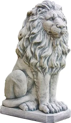 Produktbild von Schöner Löwe aus Steinguss perfekt für den Garten die Terrasse oder den Vorgarten ist Frostfest Witterungsbeständig und Neu 53cm H, 1552