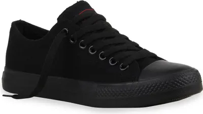 Produktbild von VAN HILL Herren Sneakers Sportschuhe Stoffschuhe Schnürer 94238, Farbe: Schwarz Schwarz Lucky, Größe: 37