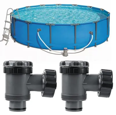 Immagine prodotto di Solidchoice - Set di 2 valvole di intercettazione per piscine, diametro 38 mm