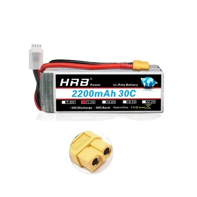 Image de Batterie RC Lipo, différentes options de tension, plage de capacité élevée, 3S 2200mAh 30C XT60