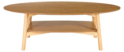 Produktbild von Miliboo - Ovaler Couchtisch aus hellem Holz L120 cm HANAE