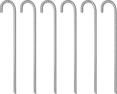 Produktbild von "im Angebot" Zeltheringe 6 Stk. 41,5 cm Ø12 mm Verzinkter Stahl - Campingzelte CC17801