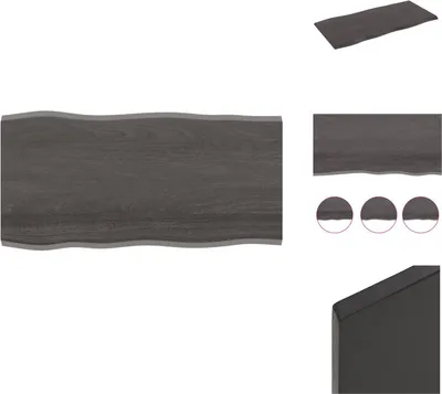 Produktbild von vidaXL Tischplatte 100x50x2 cm Massivholz Eiche Behandelt Baumkante -  Tischplatten