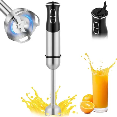 Stabmixer 1000 W, 21 Geschwindigkeiten, Edelstahl, schwarz