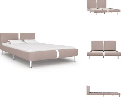 Produktbild von vidaXL Bettgestell Cappuccino-Braun Kunstleder 140x200 cm -  Betten & Bettgestelle