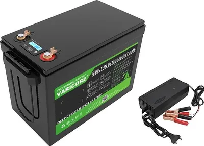 Produktbild von LiFePO4-Batterie, 100Ah Kapazität, kompaktes Design, 24V 100AH-Ladegerät