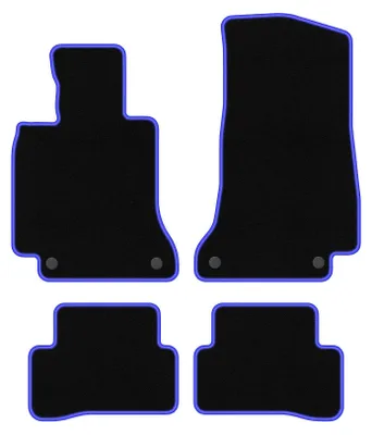 Immagine prodotto di Tappetini in velluto Nero/Blu per Mercedes C W205 2015- Set 4 pezzi