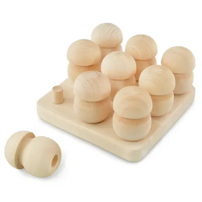 Produktbild von Ulanik Montessori Holzspielzeug "Mushroom meadow 9 unfinished"