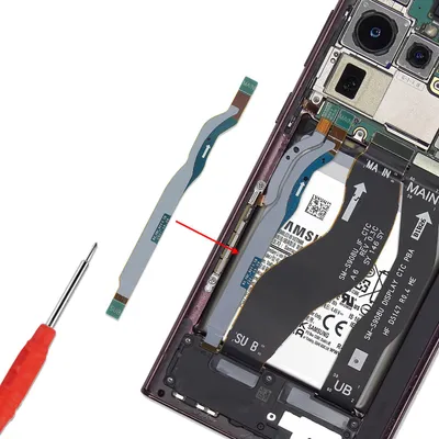 Obrázek produktu pro Samsung, originální nabíjecí port FRC Flex pro Galaxy S22 Ultra, zelený / modrý