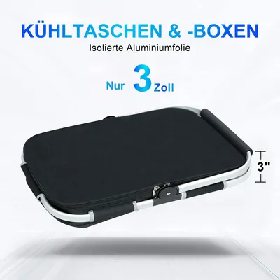 Produktbild von Kühltasche 35L, große isolierte Tasche, Picknick und Büro, Thermotasche für unterwegs